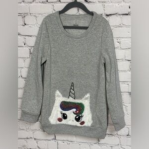 Gray Unicorn Kids Sweatshirt/Tunic